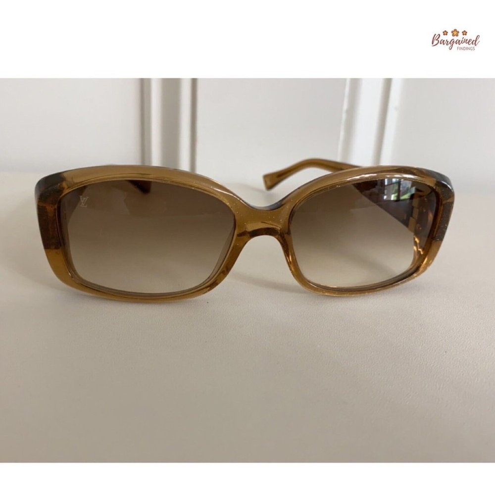 Authentic LOUIS VUITTON Gold Speckling Acetate Frame Soupcon Sunglasses - Z0003W - Picture 10 of 12